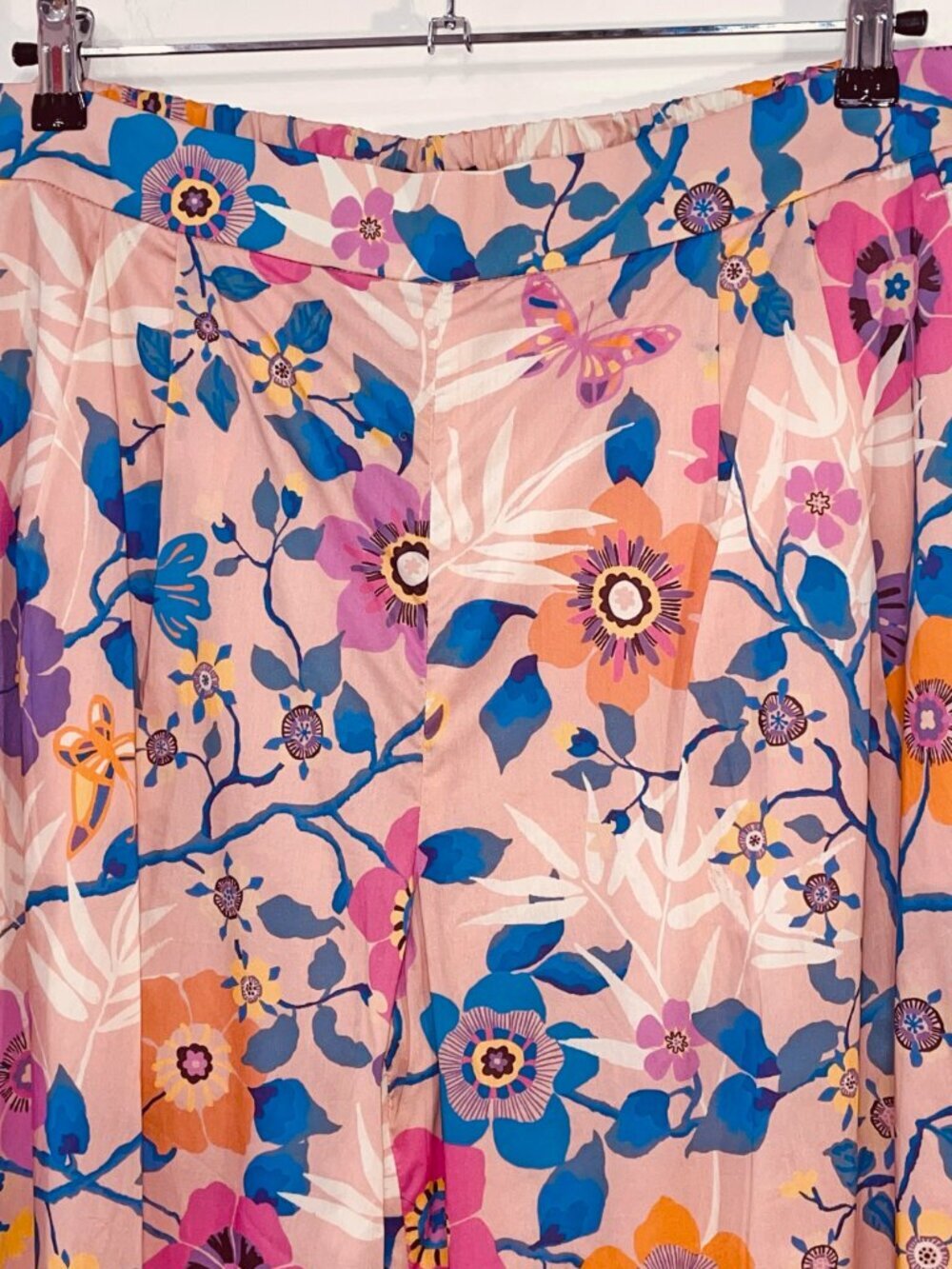 New J.Crew x Liberty Tana 100% Cotton Floral Crop Pant Pink 12, Large - Picture 4 of 7